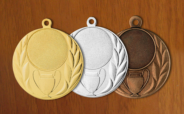 medal 45 mm na wklejkę 25 mm - brązowy (produkt niedostępny) (stara kolekcja) puchary statuetki medale