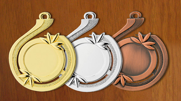 medal 50x57 mm na wklejkę 25 mm - brązowy (produkt niedostępny) puchary statuetki medale