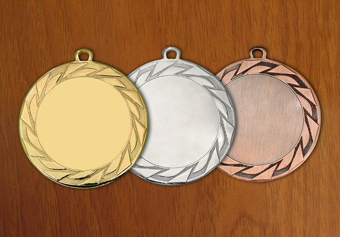 medal 70 mm na wklejkę 50 mm - brązowy puchary statuetki medale