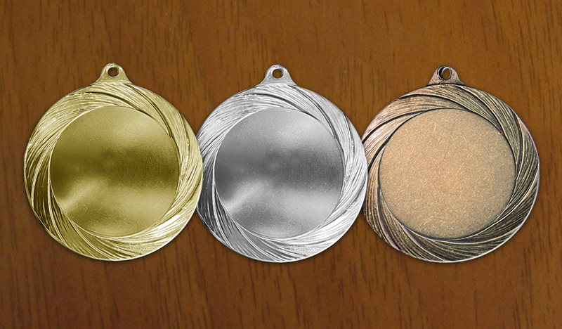 medal 70 mm na wklejkę 50 mm - brązowy puchary statuetki medale