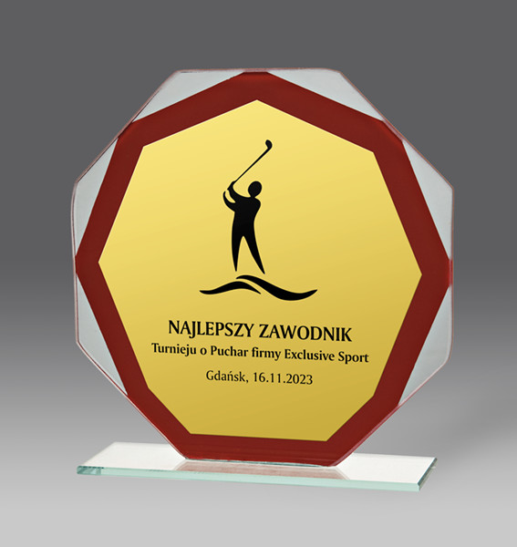 statuetka szklana personalizowana GL014C, h.18 (produkt niedostpny) puchary statuetki medale