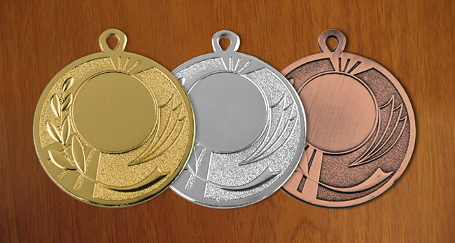 medal 50mm na wklejkę 25mm, brązowy (produkt niedostępny) (stara kolekcja) puchary statuetki medale