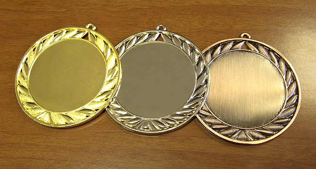 medal 70 mm na wklejkę 50 mm - brązowy puchary statuetki medale